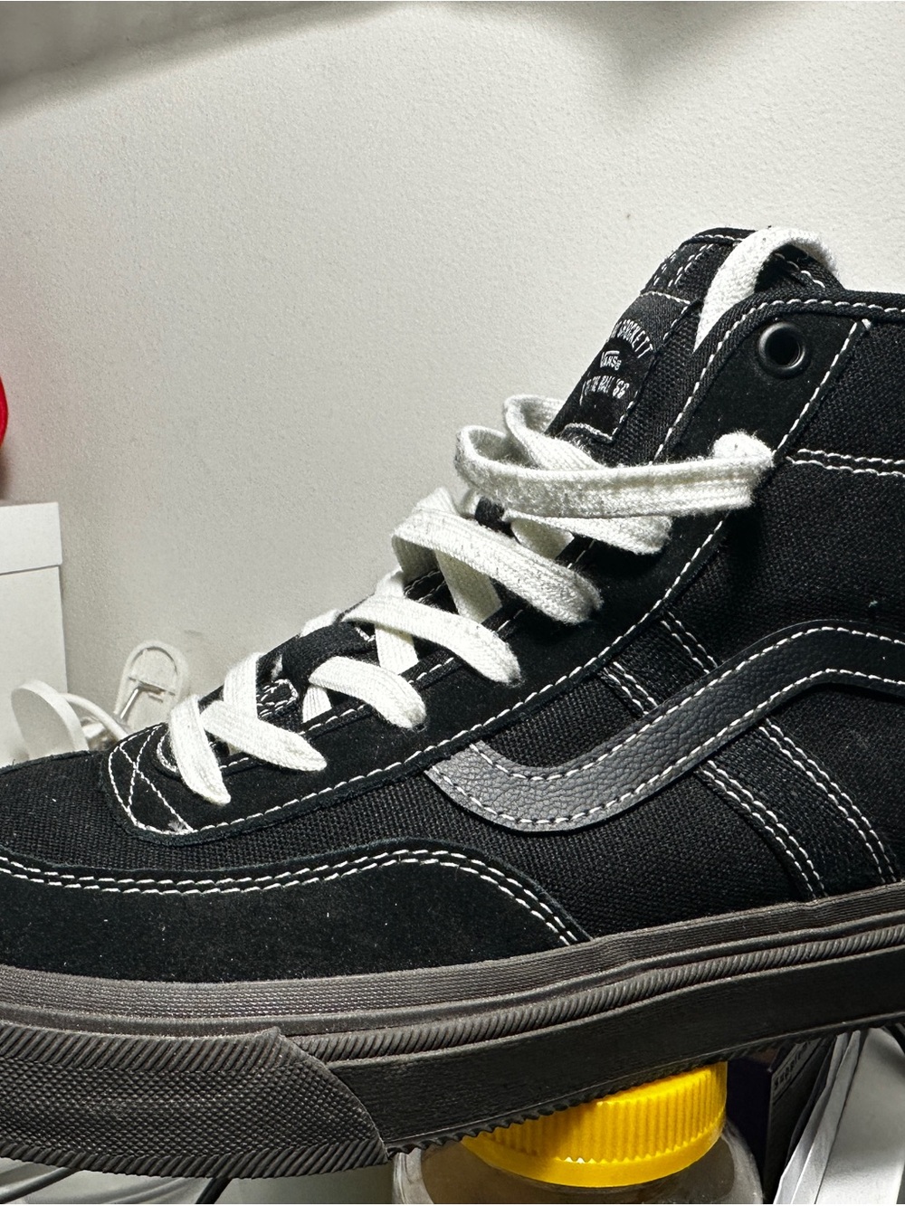 Vans Black & White High-Top Canvas Sneaker
